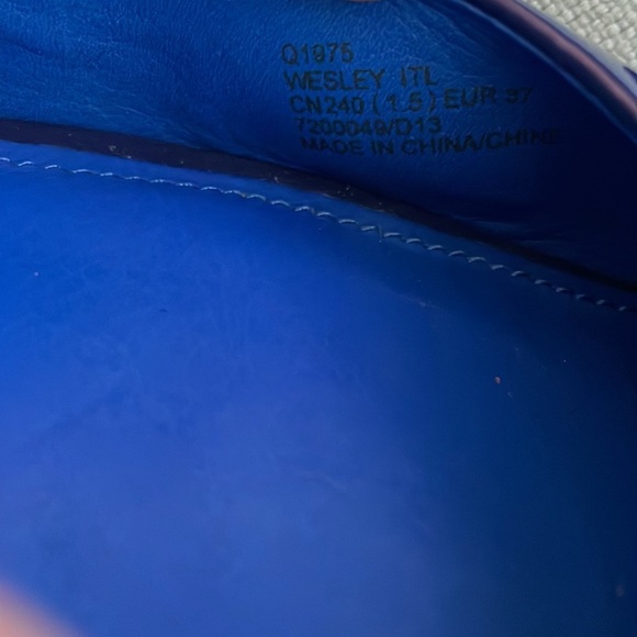 Coach Wesley Blue Patent Leather Flats - Picture 13 of 16